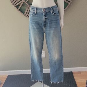 Mother The Mid Rise Dazzler Ankle Fray In Riding The Cliffside